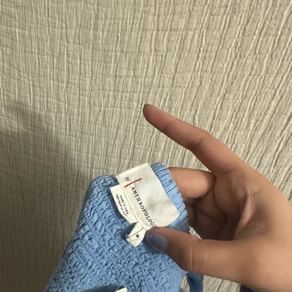 NWT Anthropologie Linen Utility Corset Crop Top SZ M - Picture 3 of 3